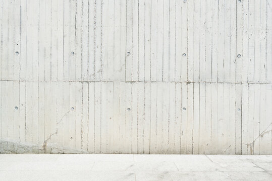Exposed concrete wall