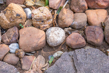 Frame filled with stones image for background use