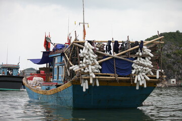 Floating Fishing Village In The Ha Long Bay. Cat Ba Island, Vietnam Asia. Cat Ba, Vietnam - March 5, 2020 © binhdd