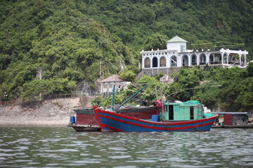 Floating Fishing Village In The Ha Long Bay. Cat Ba Island, Vietnam Asia. Cat Ba, Vietnam - March 5, 2020 © binhdd