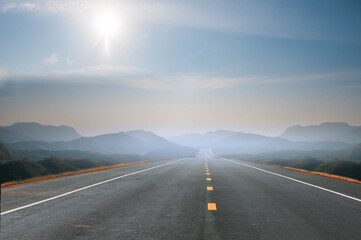 Naklejka premium road in the mountains