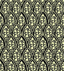traditional Indian paisley pattern on black    background