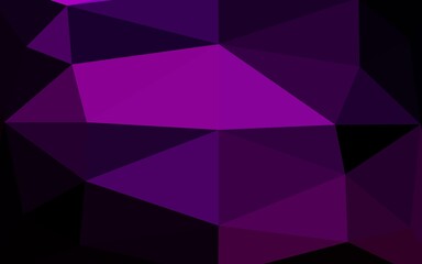 Dark Purple vector triangle mosaic texture. An elegant bright illustration with gradient. Elegant pattern for a brand book.