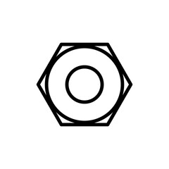 Screw Nut Icon Design Vector template Illustration