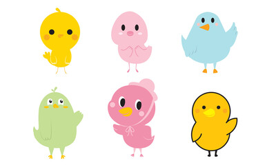 Cute Birds cartoon vector