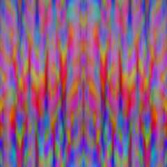 Seamless techno glitch RGB monitor noise rainbow. High quality illustration. Repeat pattern neon spectrum. Futuristic bad signal computer screen failure. Red green and blue distortion blur effect.