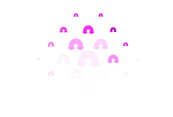 Light Purple, Pink vector pattern with rainbow elements.