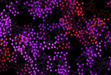 Dark Pink, Red vector template with artificial intelligence structure.