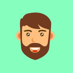 cartoon character smile face illustration