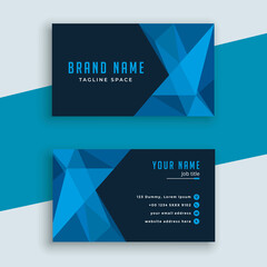 Blue business card