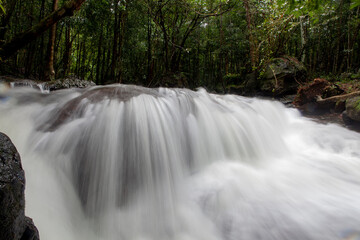 Suoi tranh phu quoc waterfall in the forest