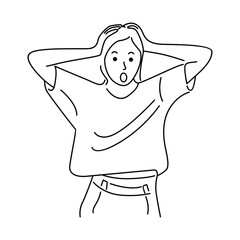 Woman with a surprised expression