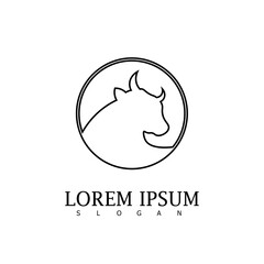 Bull Logo Animal Design Wild
