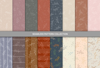 Seamless pattern with hand drawn flowers, vector illustration