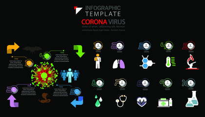 Illustration medical  protection corona virus  to people, modern design idea  concept vector  infographic template,flat design.