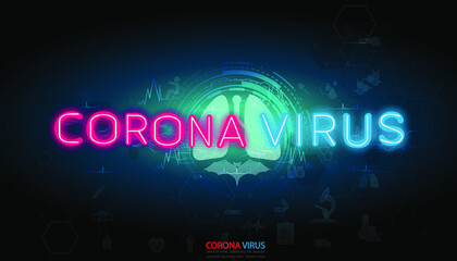 Naklejka premium Illustration medical protection corona virus to people, modern design idea concept vector infographic template,flat design.