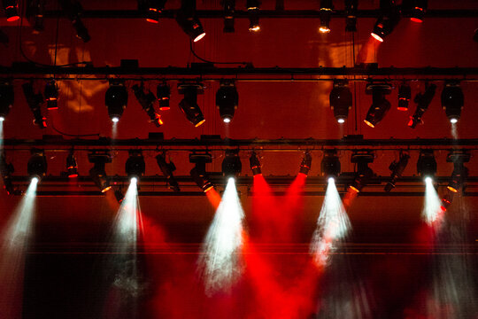 Red and White Concert Lights