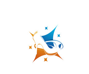 Cleaner shoes logo design template