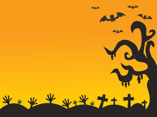 Happy halloween paty on october. vector illustration.