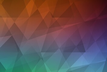 Light Green, Red vector low poly background.