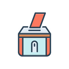 Color illustration icon for vote