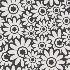 Seamless pattern with flowers. Floral illustration for print or textile.