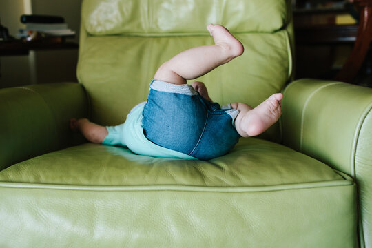baby on a chair
