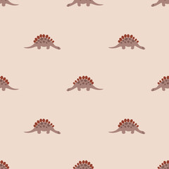 Dinosaurs Cute kids seamless pattern for girls and boys, Colorful Cartoon Animals on the abstract Creative seamless background, Artistic Backdrop for textile and fabric.