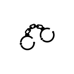 handcuffs icon vector