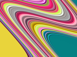 Pink blue yellow fluid abstract colorful background with lines