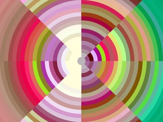 Pink green red abstract background with circles