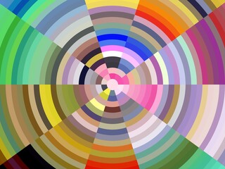 Rainbow yellow pink color wheel illustration