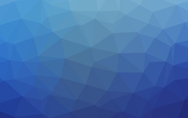 Light BLUE vector polygonal background. Shining illustration, which consist of triangles. Template for your brand book.