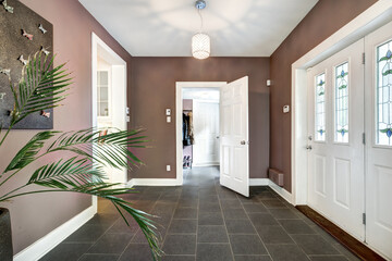 Real estate photography - Beautiful modern fully renovated house with backyard and deck in Montreal's suburb