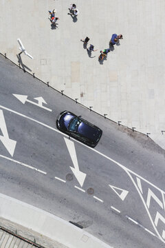 Street and people from above