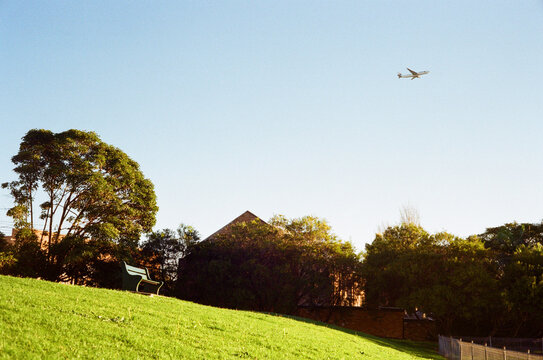 A plane taking off in Sydney