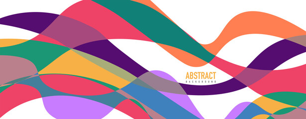 Obraz premium Fluid wave colorful abstract background. Dynamic colorful vibrant vector design
