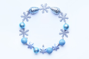 Beautiful Christmas composition on white background