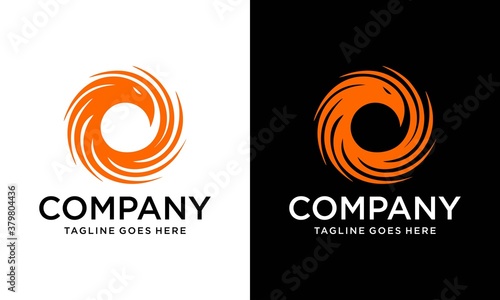Fototapete Eagle Logo Template In Circle Shape Eagle Head Logo Style Cbwd