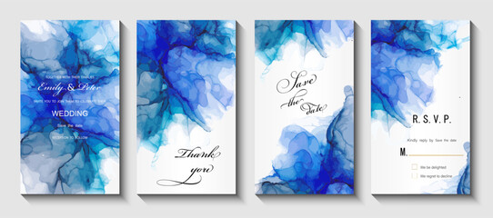 Modern creative design,  background marble texture. Wedding invitation.  Alcohol ink. Vector illustration. - 379805091