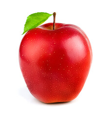 Red apple isolated on white background