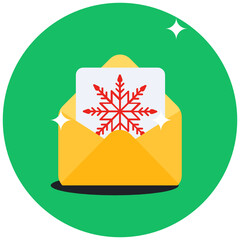 
Request that tempts someone to do something, christmas invitation card flat vector 
