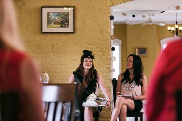 Shower: Woman Having Fun Opening Wedding Gifts