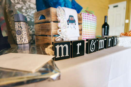 Shower: Wedding Gifts Await On Table