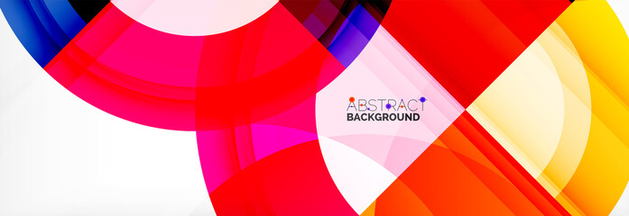 Obraz premium Round shapes, triangles and circles. Modern abstract background