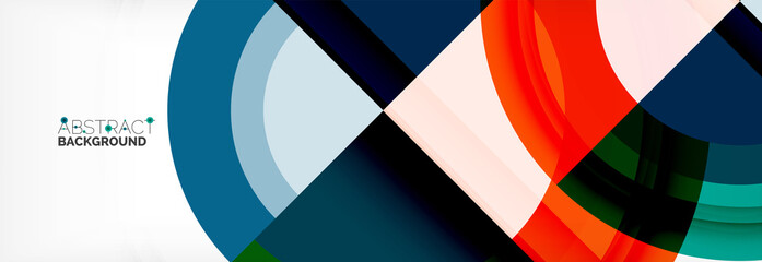 Obraz premium Round shapes, triangles and circles. Modern abstract background