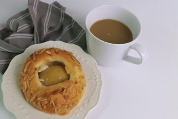cup of coffee and croissant