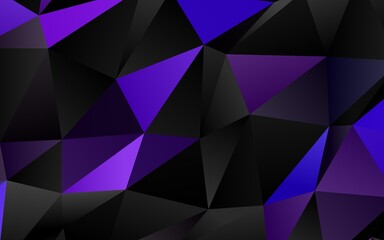 Dark Purple vector shining triangular background. Geometric illustration in Origami style with gradient. Polygonal design for your web site.
