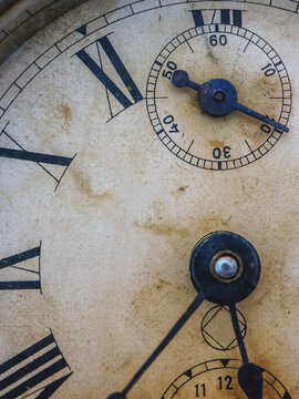 Closeup of an old clock