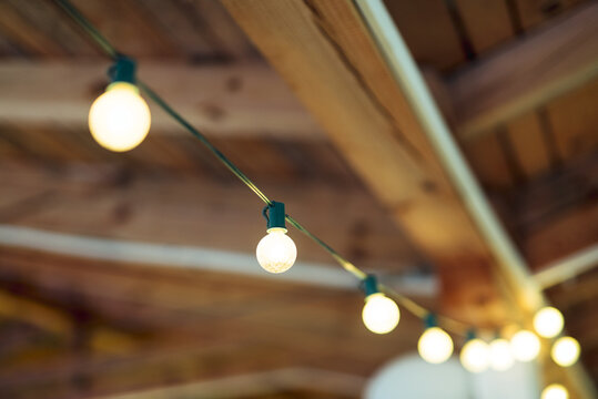 Lights hanging from ceiling